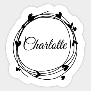 Charlotte name cute design Sticker